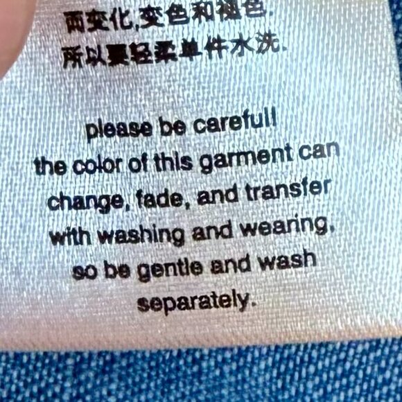 Free People Rare Sierra Madre Denim Tiered Overall/Skirtall Maxi Dress Sz 6 - Picture 12 of 13